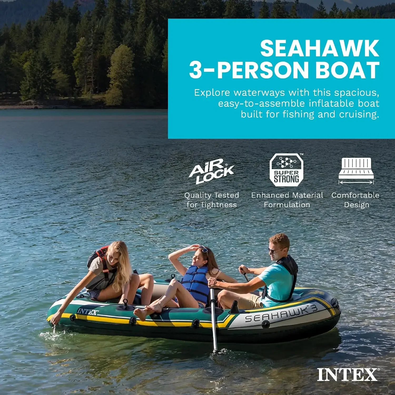 INTEX 66332EP Seahawk 2 Inflat - Fishing Rod Holder ulasan dan harga