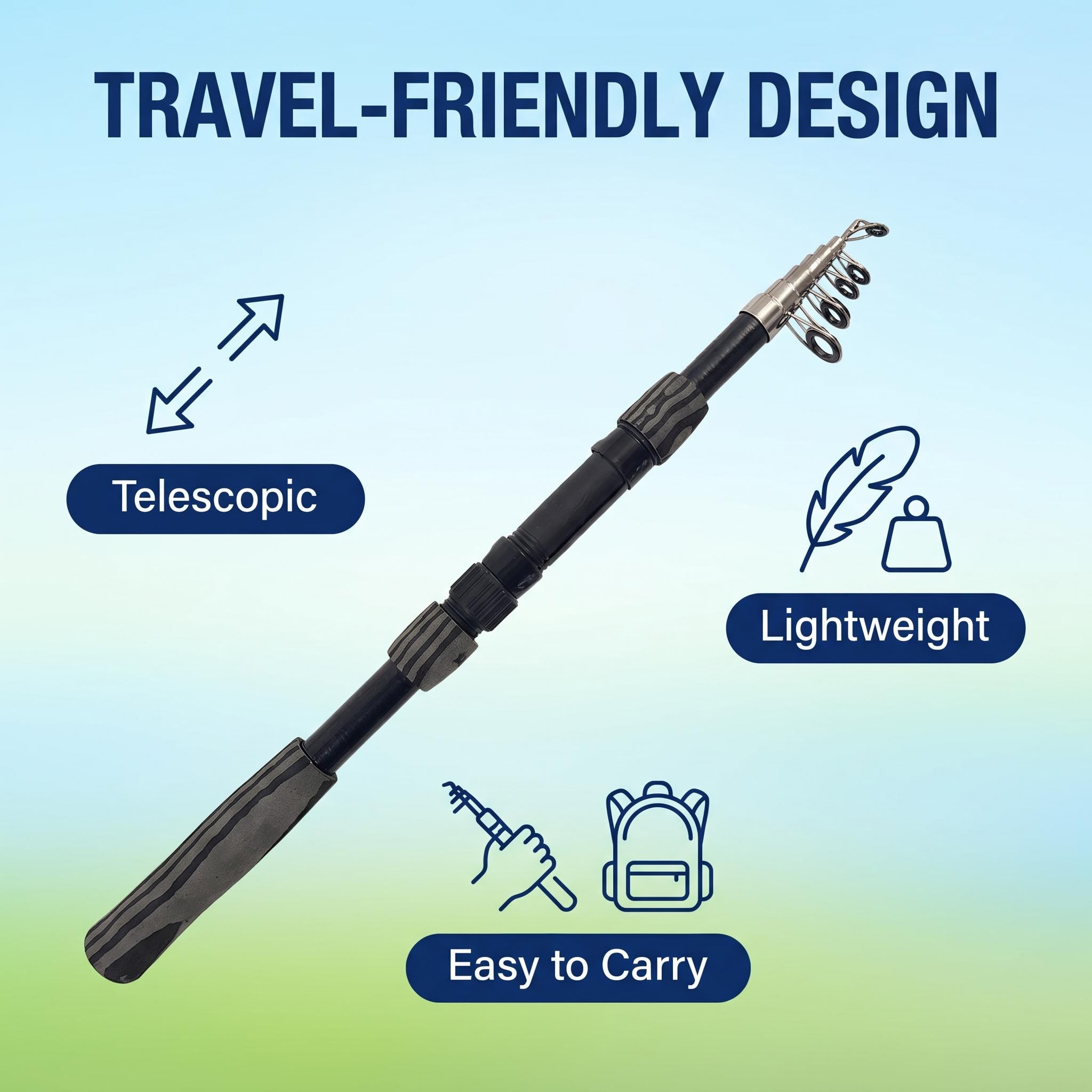 Portable Telescopic Fishing Ro - Fishing Rod Spinning ulasan dan harga