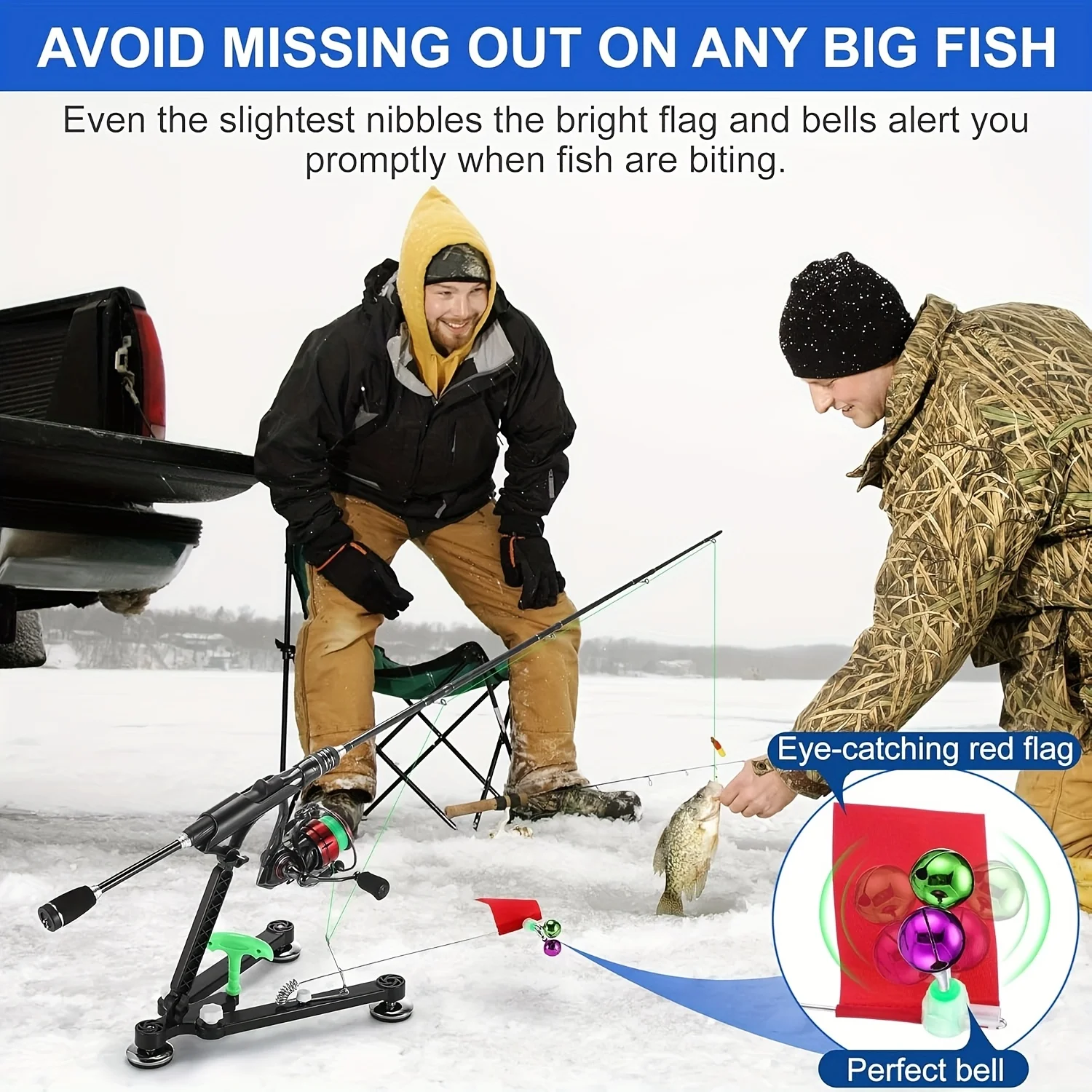 1set Ice Fishing Rod Holder -  - Fishing Rod Ice ulasan dan harga